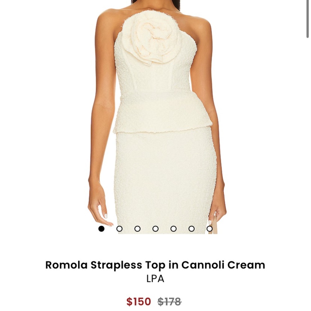 LPA Cannoli Cream Strapless Top